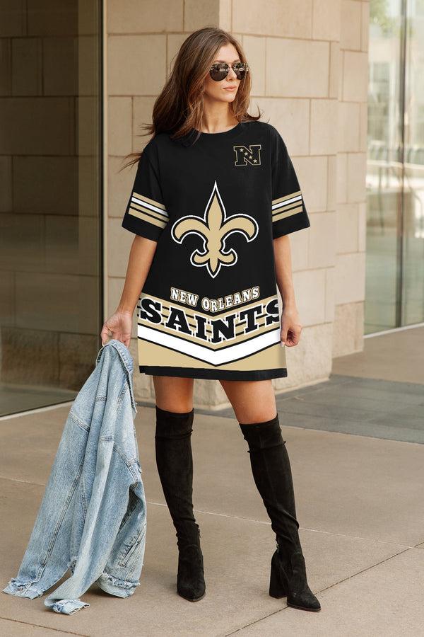 Gameday Couture NEW ORLEANS SAINTS PERFECT SCORE RETRO T-SHIRT DRESS