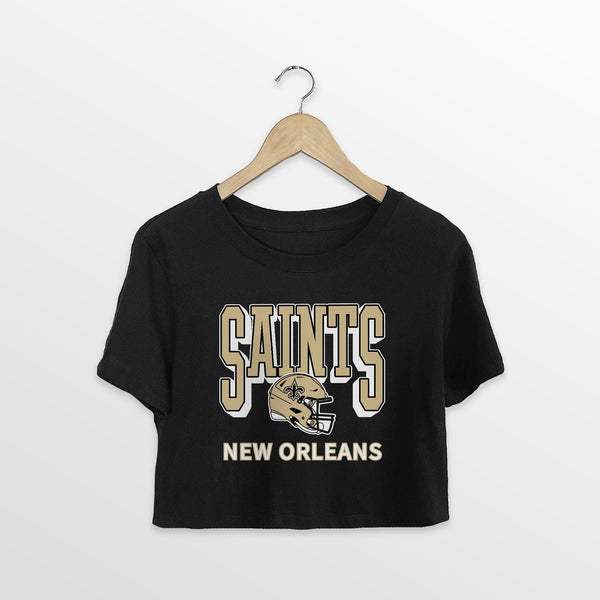 gameday couture NEW ORLEANS SAINTS PURE VICTORY CLASSIC CROP TEE