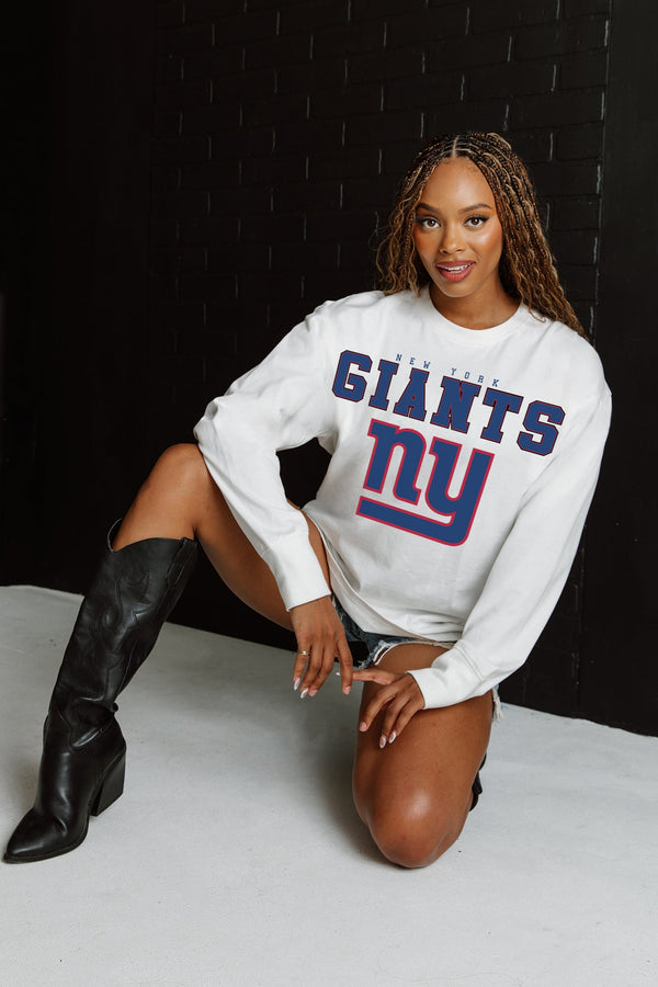 Gameday Couture NEW YORK GIANTS Big Goals Oversized Long-Sleeve Tee