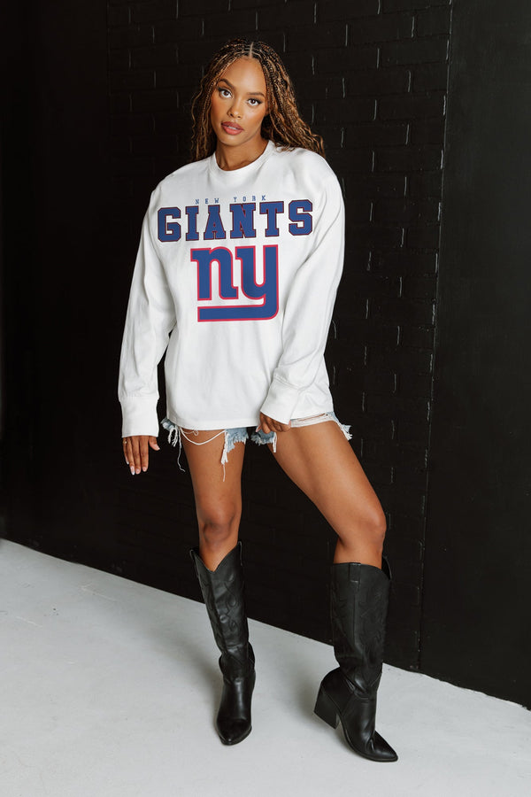 Gameday Couture NEW YORK GIANTS Big Goals Oversized Long-Sleeve Tee