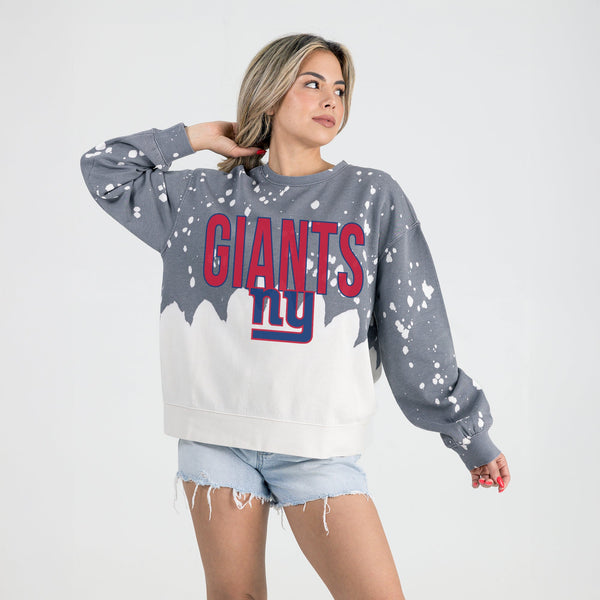 Gameday Couture NEW YORK GIANTS CASUAL FAN LONG-SLEEVE FRENCH TERRY PULLOVER