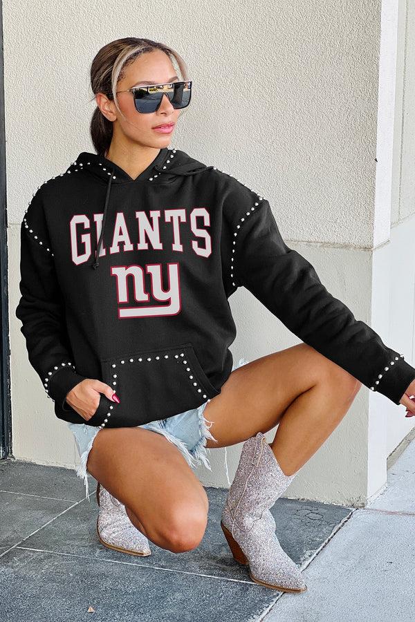 Gameday Couture NEW YORK GIANTS Catch The Vibe Studded-Detail Hoodie