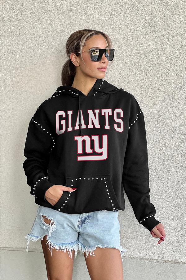 Gameday Couture NEW YORK GIANTS Catch The Vibe Studded-Detail Hoodie