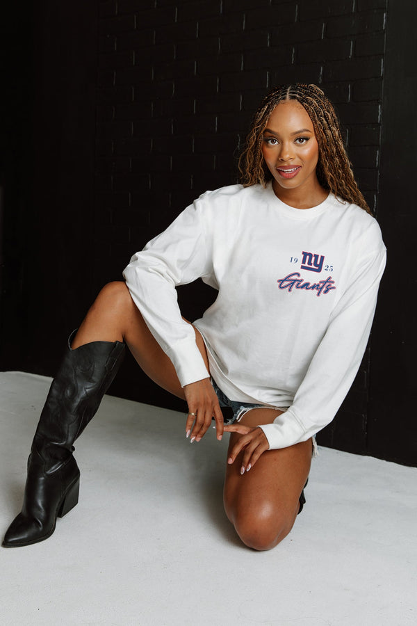 Gameday Couture NEW YORK GIANTS Double Move Oversized Long-Sleeve Tee
