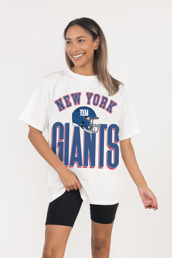 Gameday Couture NEW YORK GIANTS FIERCE FOCUS WASHED RELAXED FIT TEE