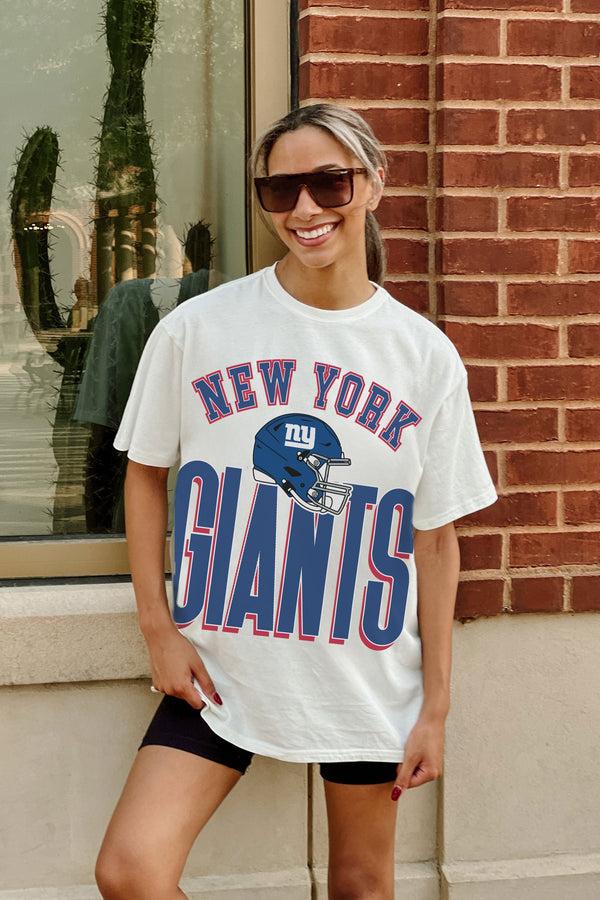 Gameday Couture NEW YORK GIANTS FIERCE FOCUS WASHED RELAXED FIT TEE