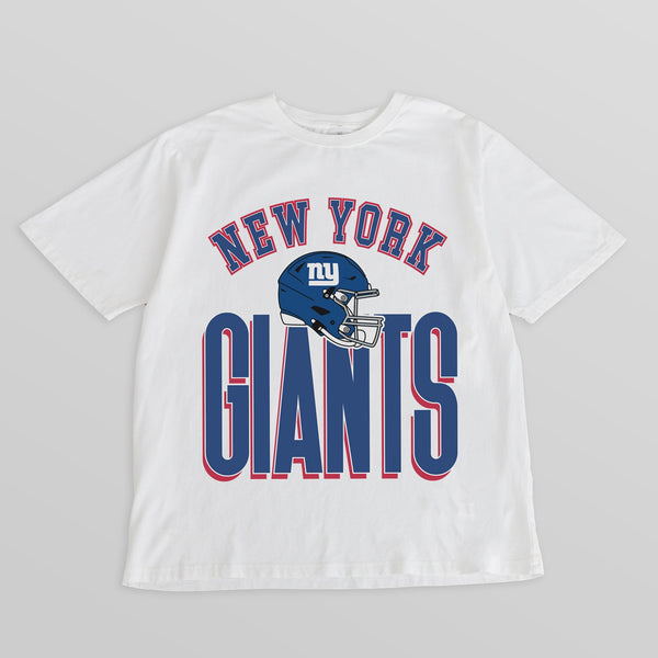 gameday couture NEW YORK GIANTS FIERCE FOCUS WASHED RELAXED FIT TEE