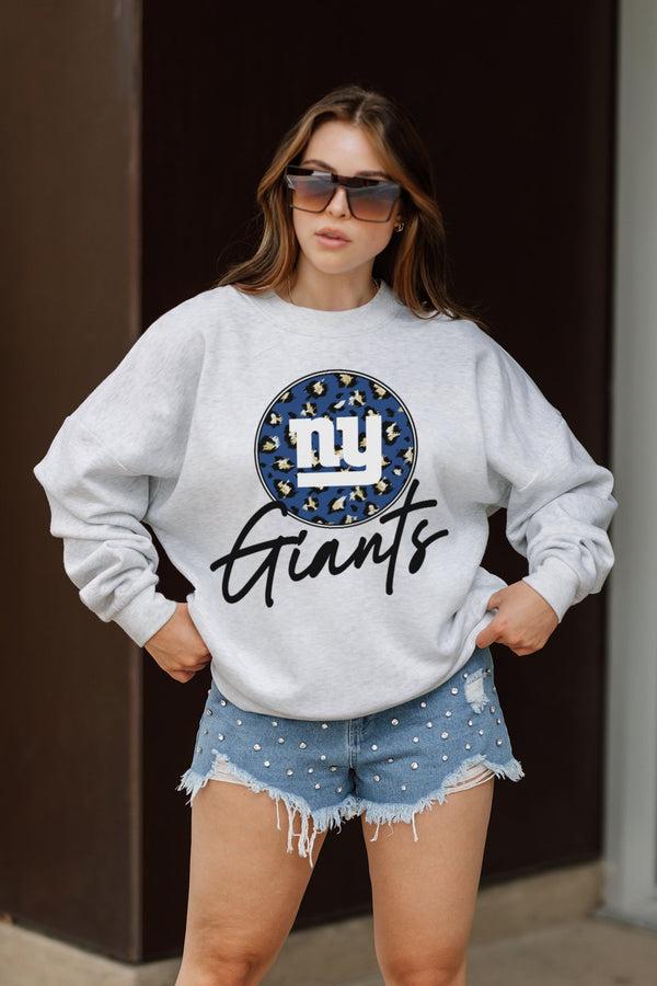 Gameday Couture NEW YORK GIANTS Going Wild Fleece Drop-Shoulder Pullover