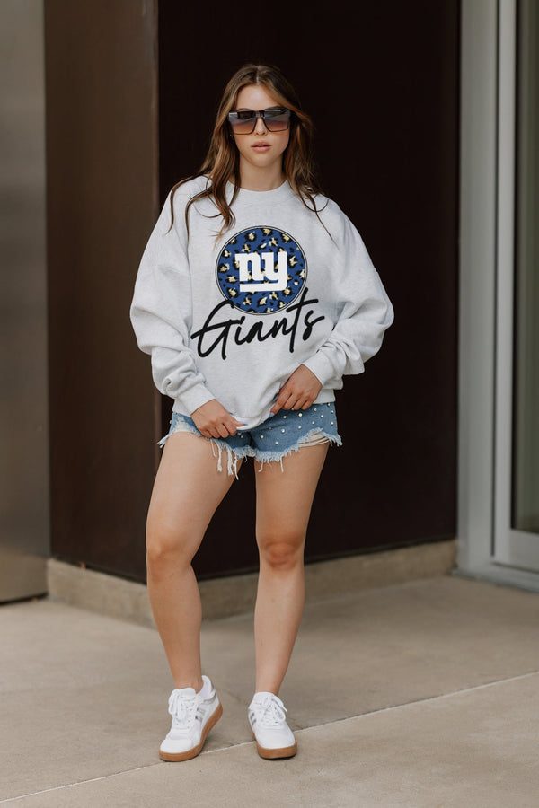 Gameday Couture NEW YORK GIANTS Going Wild Fleece Drop-Shoulder Pullover