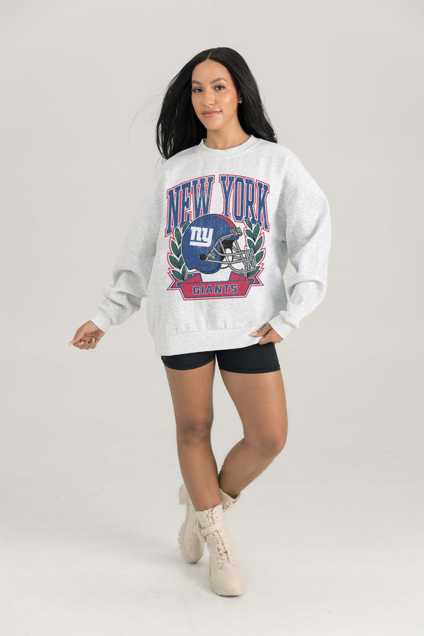 gameday couture NEW YORK GIANTS Heritage Fleece Crewneck Pullover