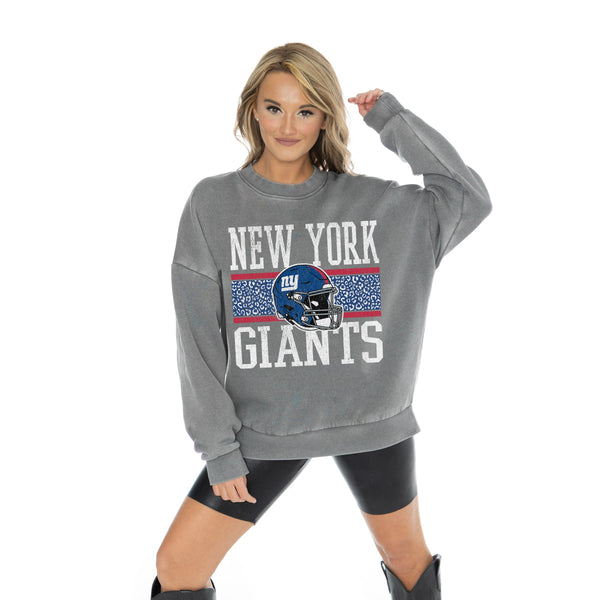Gameday Couture NEW YORK GIANTS In The Wild Oversized Crewneck Fleece