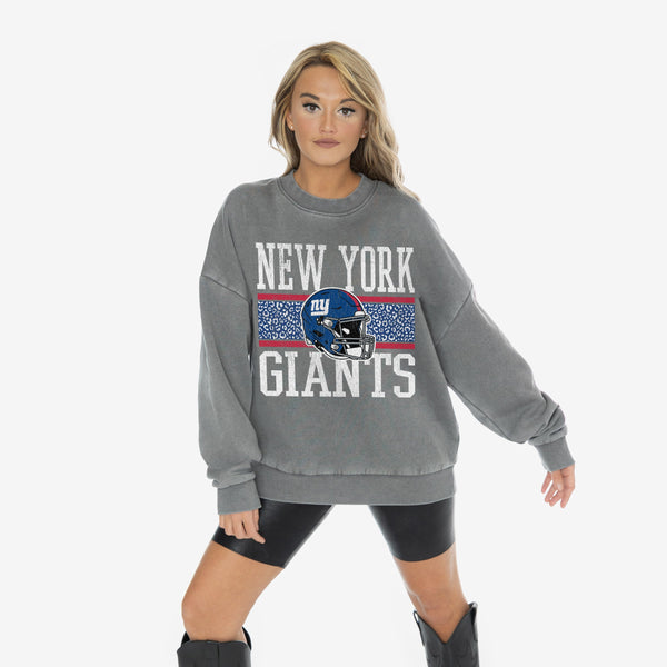 gameday couture NEW YORK GIANTS In The Wild Oversized Crewneck Fleece