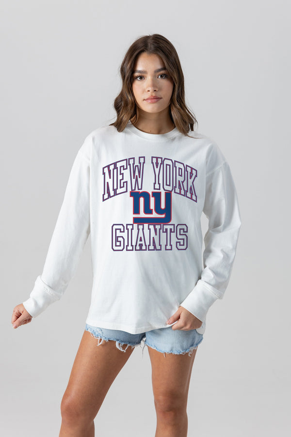 Gameday Couture NEW YORK GIANTS Mind Games Oversized Long-Sleeve Tee