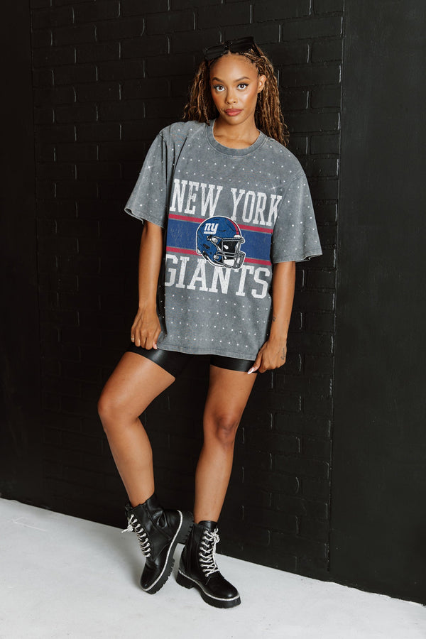 Gameday Couture NEW YORK GIANTS On The Ball Mini Rhinestone Tee
