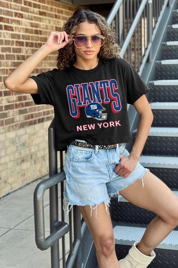 Gameday Couture NEW YORK GIANTS PURE VICTORY CLASSIC CROP TEE