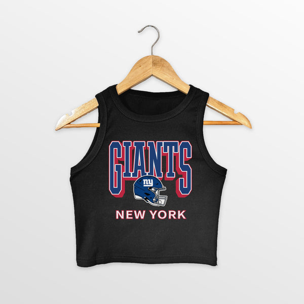gameday couture NEW YORK GIANTS PURE VICTORY ESSENTIAL RIBBED CROP TANK
