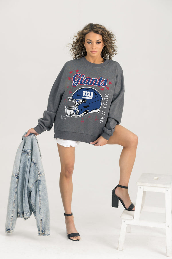 Gameday Couture NEW YORK GIANTS Ready To Rumble Fleece Crewneck Pullover