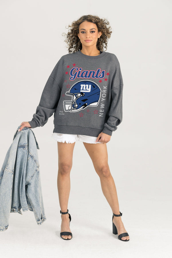 Gameday Couture NEW YORK GIANTS Ready To Rumble Fleece Crewneck Pullover