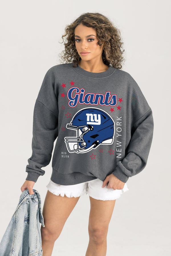 gameday couture NEW YORK GIANTS Ready To Rumble Fleece Crewneck Pullover