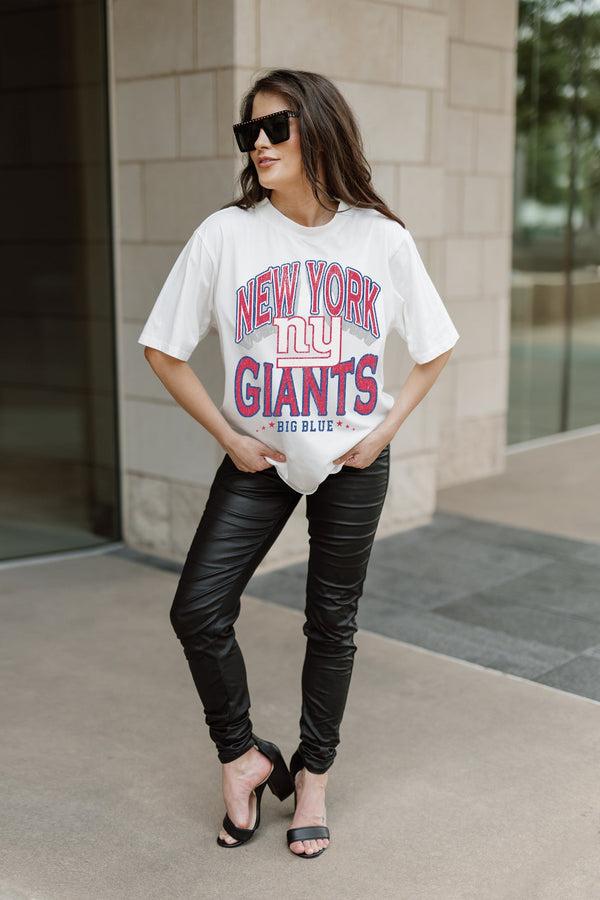 gameday couture NEW YORK GIANTS Shakedown Oversized Crewneck Tee