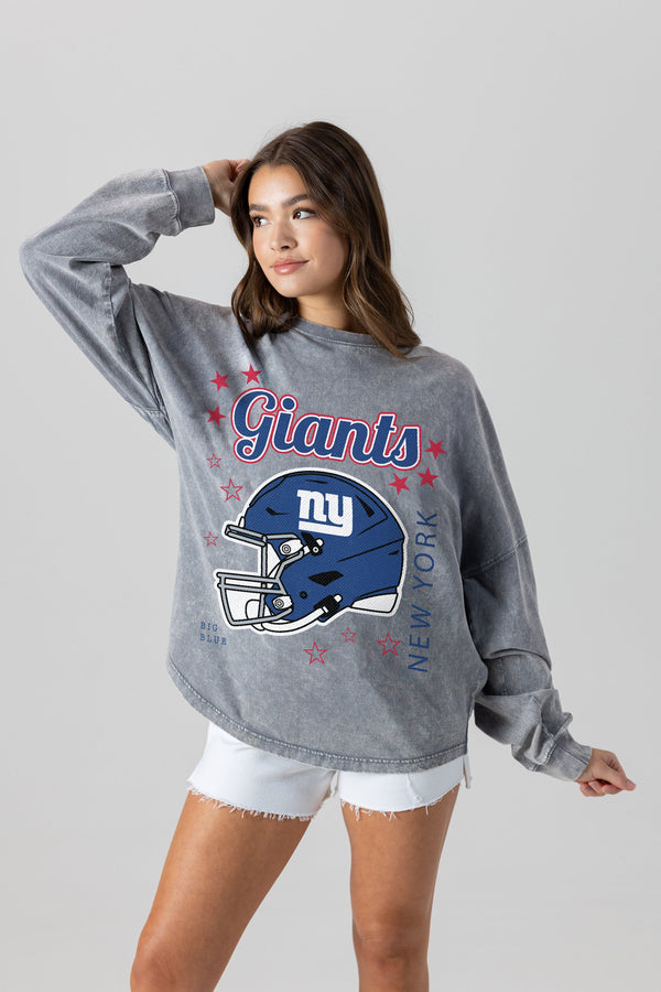 Gameday Couture NEW YORK GIANTS Starbound Oversized Long-Sleeve Tee