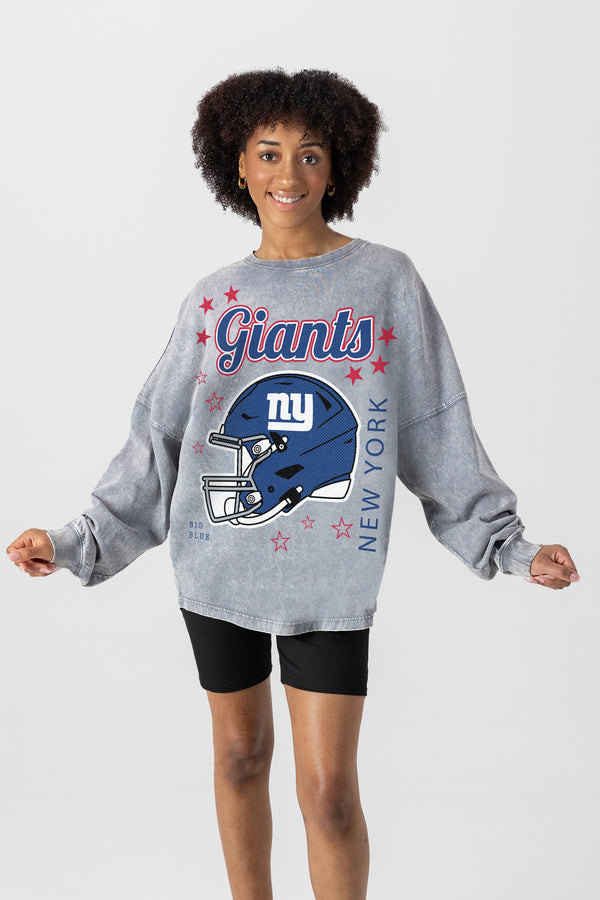 gameday couture NEW YORK GIANTS Starbound Oversized Long-Sleeve Tee