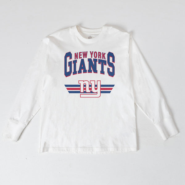 gameday couture NEW YORK GIANTS SWIFT STRIKE ESSENTIAL RELAXED FIT LONG SLEEVE TEE