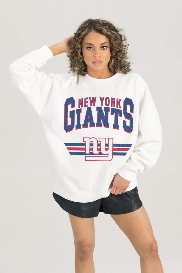 Gameday Couture NEW YORK GIANTS SWIFT STRIKE PREMIUM FLEECE CREWNECK PULLOVER