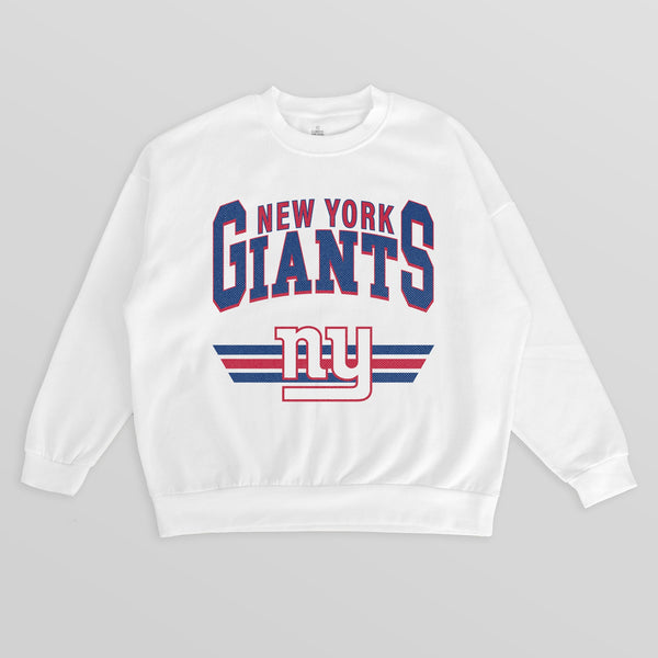 gameday couture NEW YORK GIANTS SWIFT STRIKE PREMIUM FLEECE CREWNECK PULLOVER