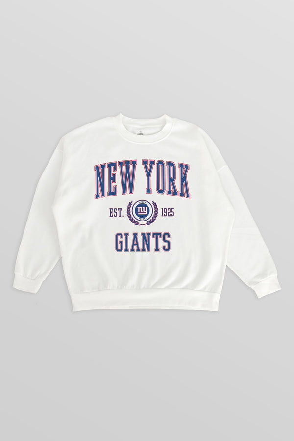 Gameday Couture NEW YORK GIANTS Timeless Triumph Fleece Crewneck Pullover