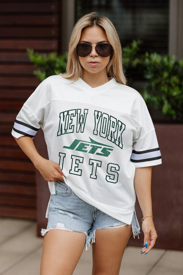 Gameday Couture NEW YORK JETS A Step Ahead Oversized Mesh Tee