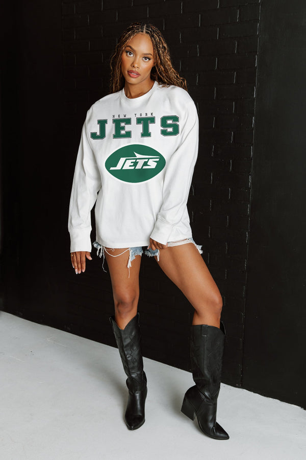 Gameday Couture NEW YORK JETS Big Goals Oversized Long-Sleeve Tee