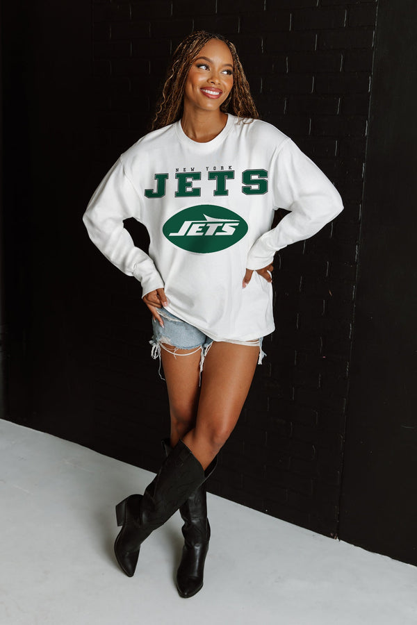 gameday couture NEW YORK JETS Big Goals Oversized Long-Sleeve Tee