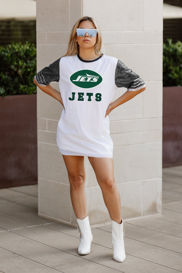 Gameday Couture NEW YORK JETS Bling It Sequined Jersey Dress