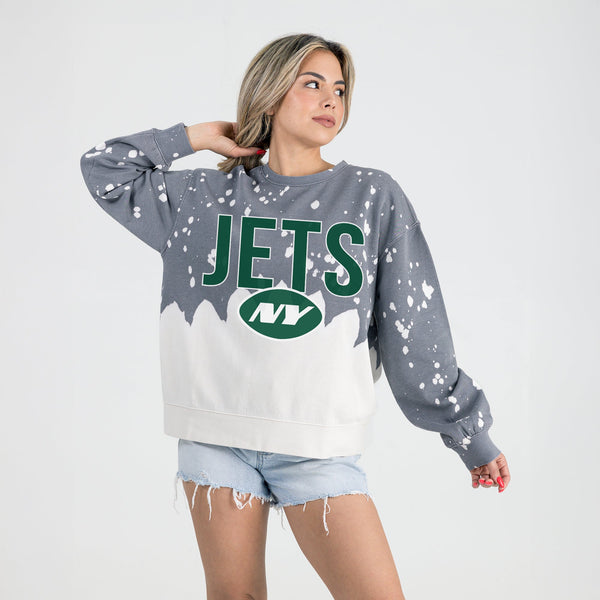 Gameday Couture NEW YORK JETS CASUAL FAN LONG-SLEEVE FRENCH TERRY PULLOVER