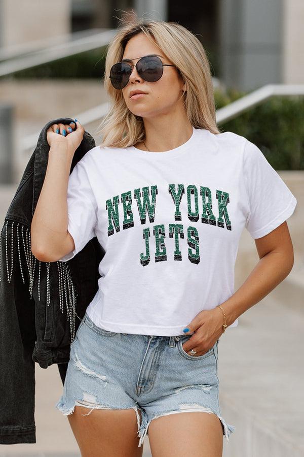 Gameday Couture NEW YORK JETS Claim To Fame Boxy-Fit Crop Tee
