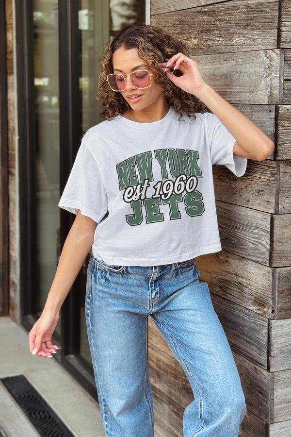 Gameday Couture NEW YORK JETS DEEP ROOTS BOXY FIT CROPPED TEE