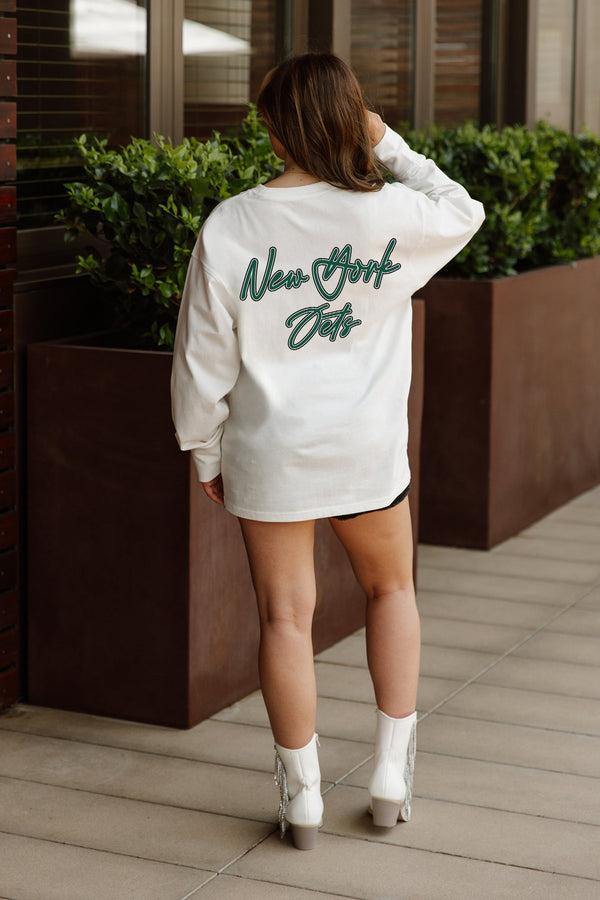 Gameday Couture NEW YORK JETS Double Move Oversized Long-Sleeve Tee