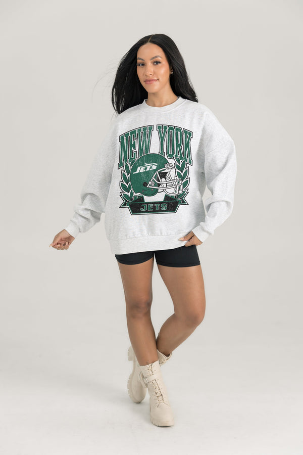 gameday couture NEW YORK JETS Heritage Fleece Crewneck Pullover