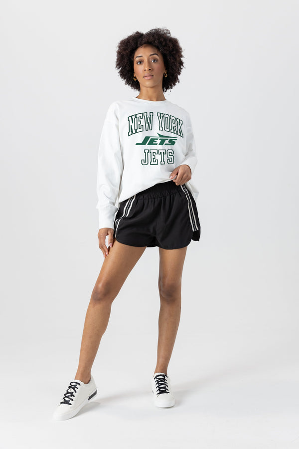 gameday couture NEW YORK JETS Mind Games Oversized Long-Sleeve Tee
