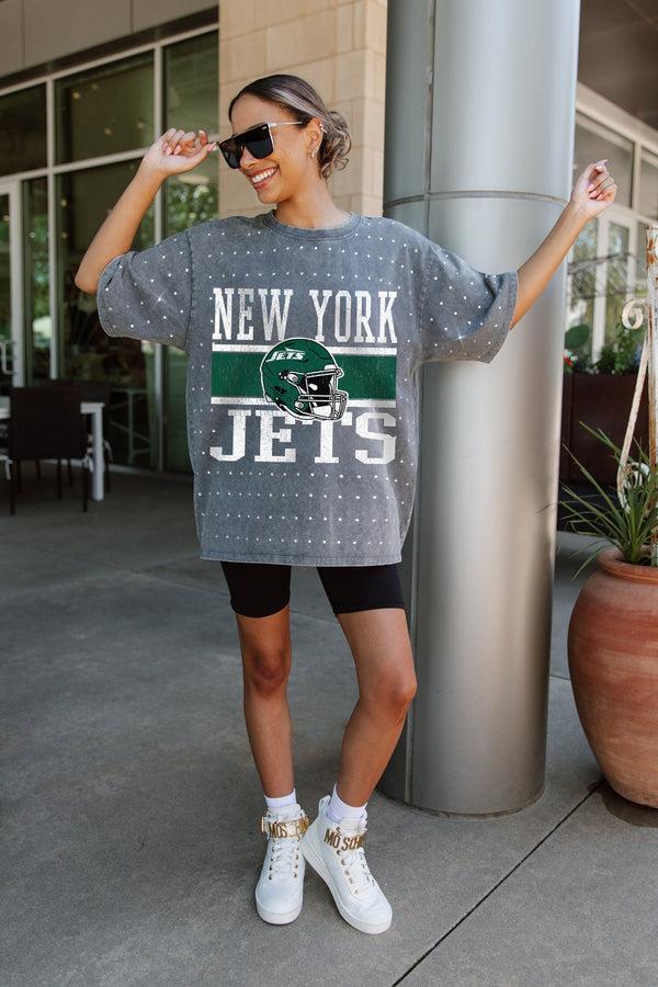 Gameday Couture NEW YORK JETS On The Ball Mini Rhinestone Tee