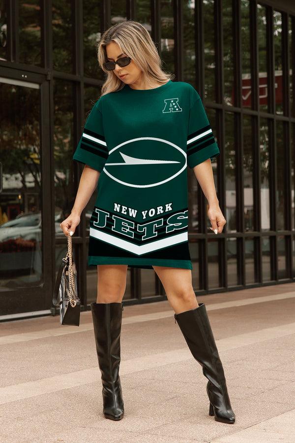 Gameday Couture NEW YORK JETS PERFECT SCORE RETRO T-SHIRT DRESS