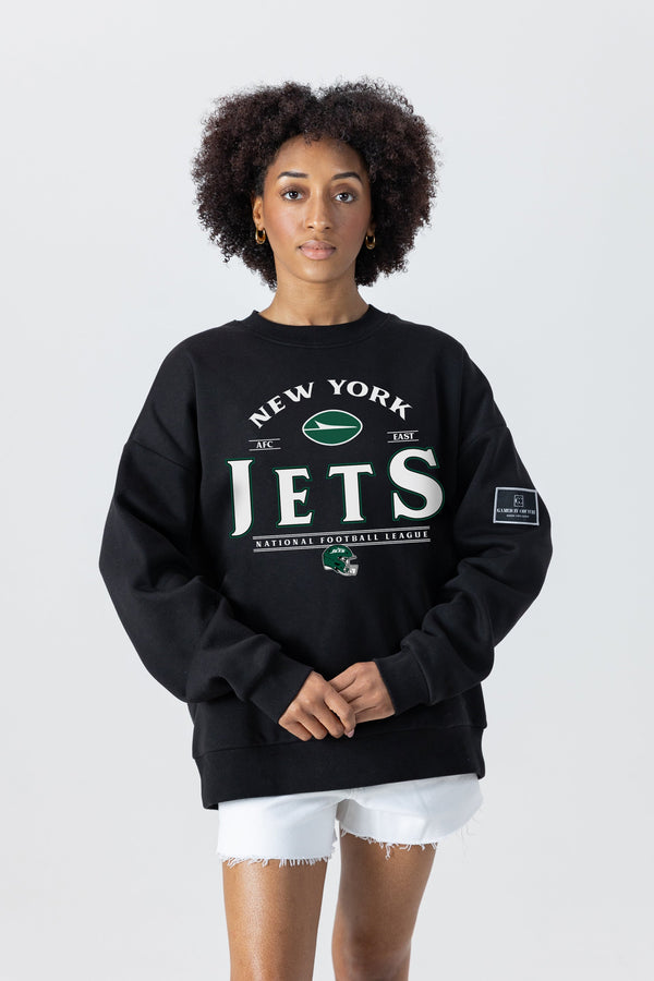 gameday couture NEW YORK JETS Players Only Fleece Drop-Shoulder Crew