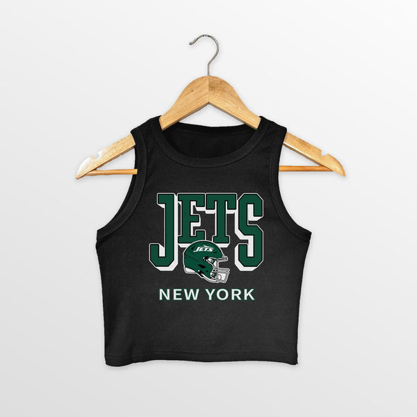 gameday couture NEW YORK JETS PURE VICTORY ESSENTIAL RIBBED CROP TANK