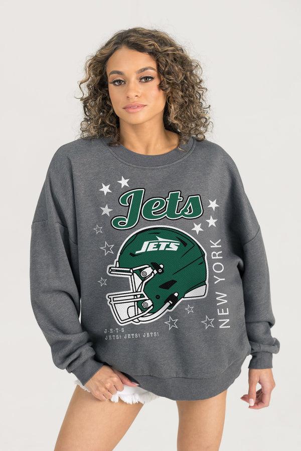 Gameday Couture NEW YORK JETS Ready To Rumble Fleece Crewneck Pullover
