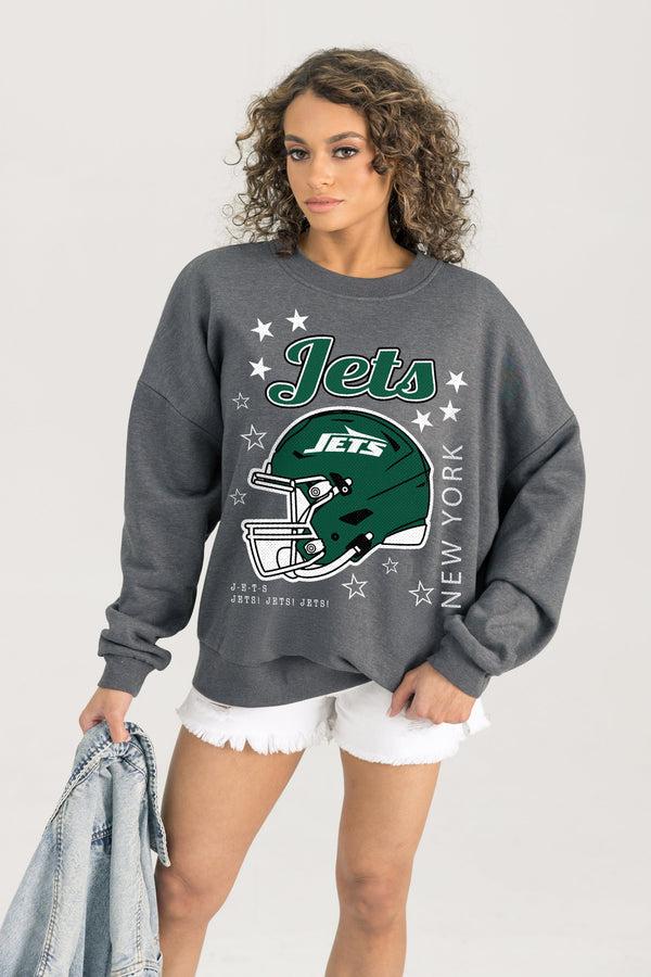 gameday couture NEW YORK JETS Ready To Rumble Fleece Crewneck Pullover