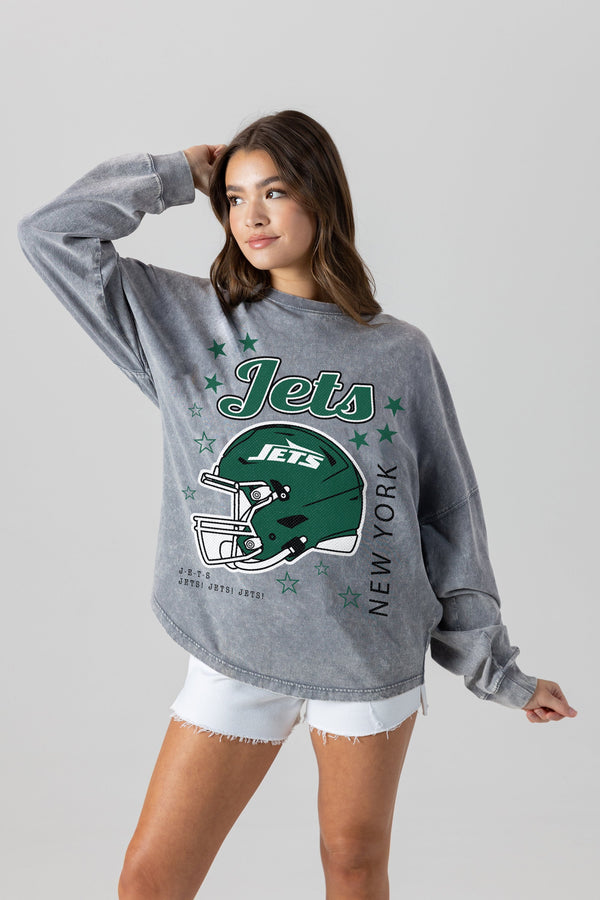Gameday Couture NEW YORK JETS Starbound Oversized Long-Sleeve Tee