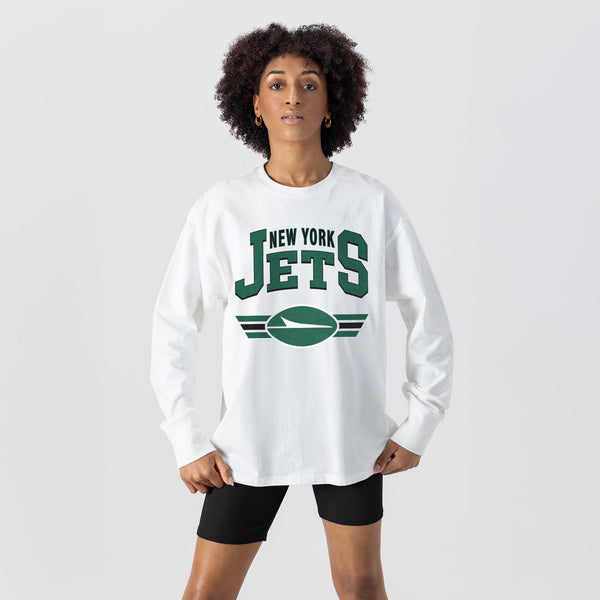Gameday Couture NEW YORK JETS SWIFT STRIKE ESSENTIAL RELAXED FIT LONG SLEEVE TEE