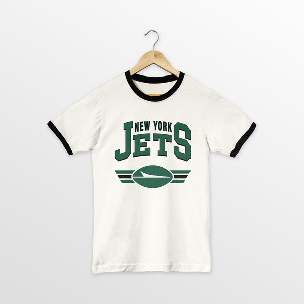 gameday couture NEW YORK JETS SWIFT STRIKE VINTAGE RINGER TEE