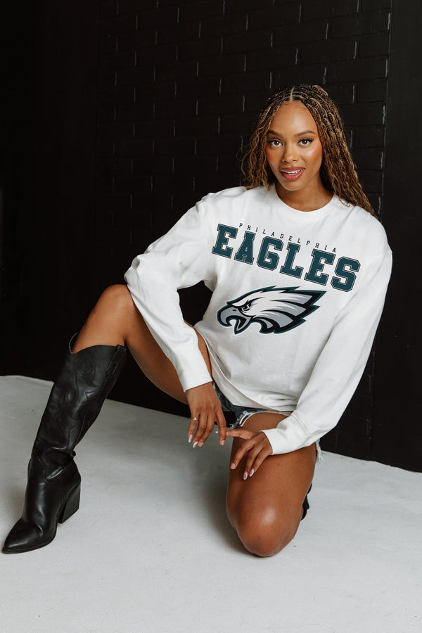 Gameday Couture PHILADELPHIA EAGLES Big Goals Oversized Long-Sleeve Tee